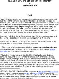 SOA, EDA, BPM and CEP are all Complementary by David Luckham
