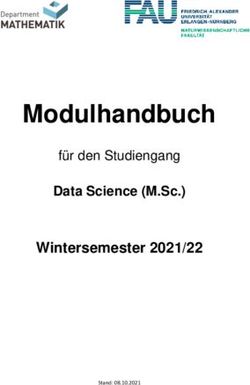 Modulhandbuch Wintersemester 2021/22 - Data Science (M.Sc.) - Department Mathematik