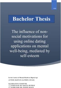 Bachelor Thesis The influence of non-social motivations for using online dating applications on mental well-being, mediated by self-esteem ...