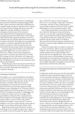 Food and Disruption: Protecting the Next Generation of Irish Craft Butchers - Arrow ...