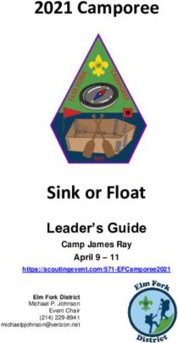 2021 Camporee - Sink or Float Leader's Guide Camp James Ray April 9 11 - Scouting Event