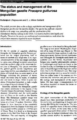The status and management of the Mongolian gazelle Procapra gutturosa population