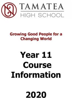 Year 11 Course Information 2020 - Growing Good People for a Changing World - Tamatea High School