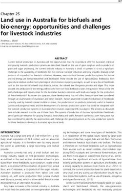 Land use in Australia for biofuels and bio-energy: opportunities and challenges for livestock industries - Opportunities ...