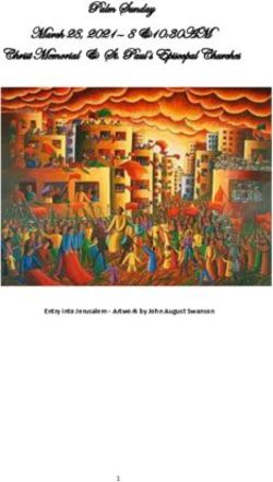 Palm Sunday March 28, 2021- 8 &10:30AM Christ Memorial & St. Paul's Episcopal Churches