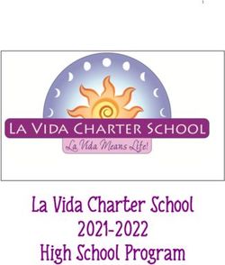 La Vida Charter School 2021-2022 High School Program