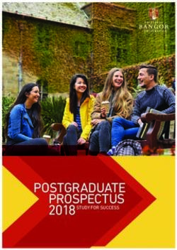 POSTGRADUATE PROSPECTUS 2018 - STUDY FOR SUCCESS www.bangor.ac.uk - Bangor University