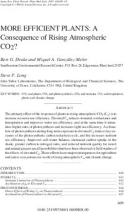 MORE EFFICIENT PLANTS: A - Consequence of Rising Atmospheric
