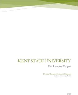KENT STATE UNIVERSITY - East Liverpool Campus Physical Therapist Assistant Program