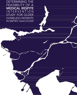DETERMINING THE FEASIBILITY OF A MEDICAL RESPITE - HOMELESS PATIENTS IN METRO VANCOUVER - BC SUPPORT Unit