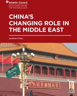 CHINA'S CHANGING ROLE IN THE MIDDLE EAST - Atlantic Council RAFIK HARIRI CENTER FOR THE MIDDLE EAST