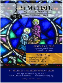 In This Issue... Epiphany of the Lord/ La Epifania Del Se&ntilde;or - St. Michael the Archangel Church