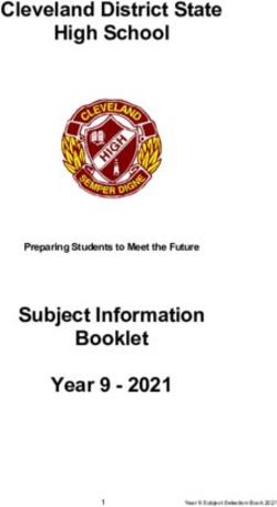 Cleveland District State High School - Subject Information Booklet Year 9 - 2021 Preparing Students to Meet the Future - Cleveland District ...