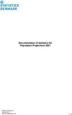 Documentation of statistics for Population Projections 2021