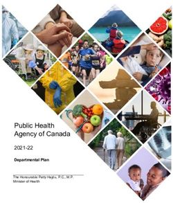 Public Health Agency of Canada - 2021-22 Departmental Plan