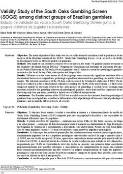 Validity Study of the South Oaks Gambling Screen (SOGS) among distinct groups of Brazilian gamblers