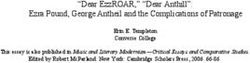 "Dear EzzROAR," "Dear Anthill": Ezra Pound, George Antheil and the Complications of Patronage