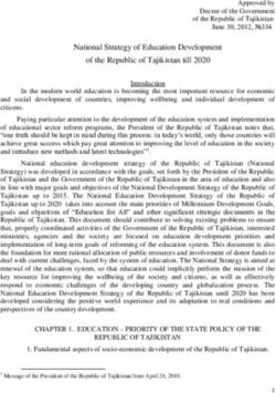 National Strategy of Education Development of the Republic of Tajikistan till 2020 - Planipolis