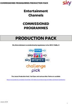 PRODUCTION PACK COMMISSIONED PROGRAMMES - Entertainment Channels - Sky.com