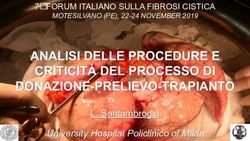 ANALISI DELLE PROCEDURE E CRITICIT&Agrave; DEL PROCESSO DI DONAZIONE-PRELIEVO-TRAPIANTO - L. Santambrogio