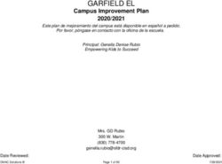 GARFIELD EL Campus Improvement Plan 2020/2021 - SFDR CISD