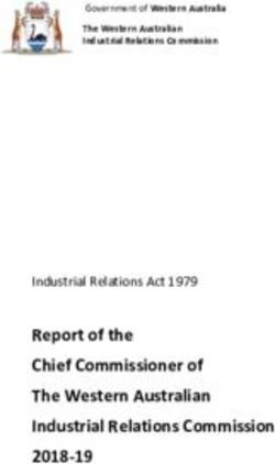 Report of the Chief Commissioner of The Western Australian Industrial Relations Commission 2018-19 - Industrial Relations Act 1979