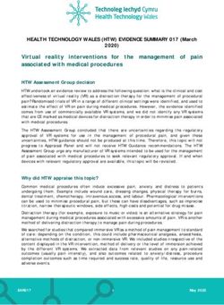 HEALTH TECHNOLOGY WALES HTW EVIDENCE SUMMARY 017 March