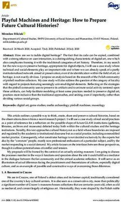 Playful Machines and Heritage: How to Prepare Future Cultural Histories? - MDPI