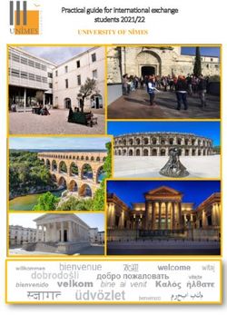 Practical guide for international exchange students 2021/22 - UNIVERSITY OF NÎMES