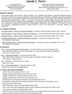 Sarah L. Perry - UMass Amherst