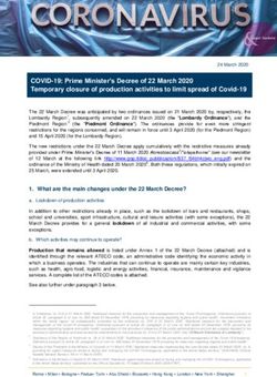 COVID-19: Prime Minister's Decree of 22 March 2020 Temporary closure of production activities to limit spread of Covid-19