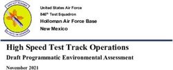 High Speed Test Track Operations - Draft Programmatic Environmental Assessment November 2021 - Holloman AFB