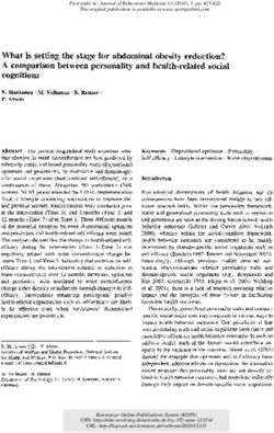 What is setting the stage for abdominal obesity reduction? A comparison between personality and health-related social cognitions
