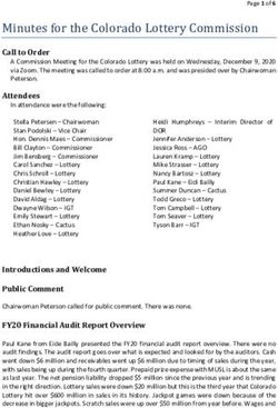 Minutes for the Colorado Lottery Commission