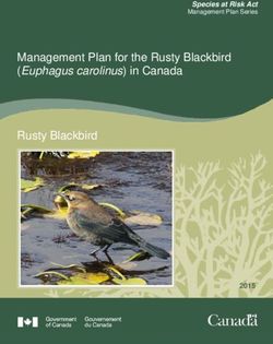 Management Plan for the Rusty Blackbird (Euphagus carolinus) in Canada Rusty Blackbird - Species at Risk Act - Species at risk public ...