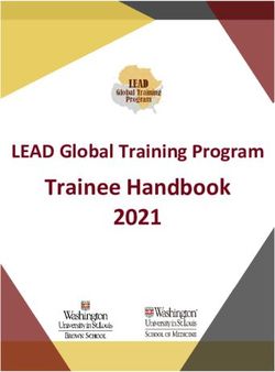 Trainee Handbook 2021 - LEAD Global Training Program - WashU Sites