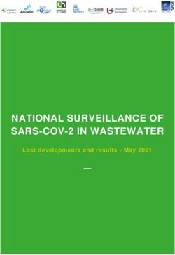 NATIONAL SURVEILLANCE OF SARS-COV-2 IN WASTEWATER - Last developments and results - May 2021 - Sciensano