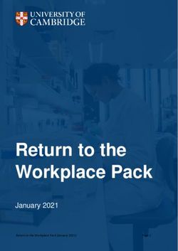 Return to the Workplace Pack - January 2021 1 - Department of Genetics ...