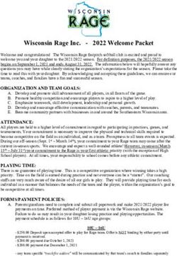 Wisconsin Rage Inc - 2022 Welcome Packet