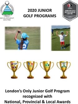 2020 JUNIOR GOLF PROGRAMS - London's Only Junior Golf Program recognized with National, Provincial & Local Awards