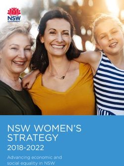 NSW WOMEN'S STRATEGY 2018-2022 Advancing economic and social equality in NSW - NSW Government