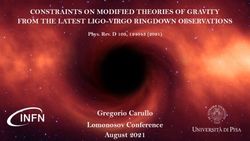 Gregorio Carullo Lomonosov Conference - CONSTRAINTS ON MODIFIED THEORIES OF GRAVITY FROM THE LATEST LIGO-VIRGO RINGDOWN OBSERVATIONS