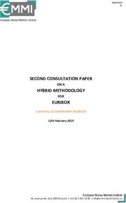 SECOND CONSULTATION PAPER HYBRID METHODOLOGY EURIBOR - ON A FOR Summary of stakeholder feedback - EMMI