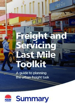 Freight and Servicing Last Mile Toolkit - A guide to planning the urban freight task - My Sydney