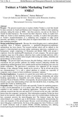 Twitter: a Viable Marketing Tool for SMEs? - Global Business ...