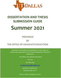 Summer 2021 SUBMISSION GUIDE - DISSERTATION AND THESIS - The Office of Graduate Education