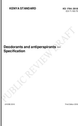 Deodorants and antiperspirants - Specification - KENYA STANDARD KS 1764: 2018