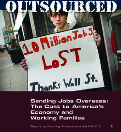 Sending Jobs Overseas: The Cost to America's Economy and Working Families - Report by Working America and the AFL-CIO