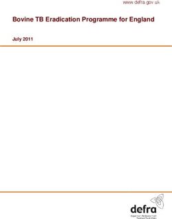 Bovine TB Eradication Programme for England - July 2011 www.defra.gov.uk