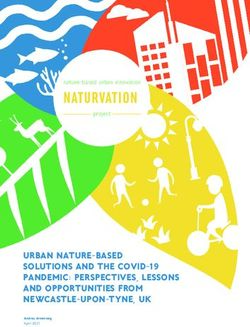NATURVATION - URBAN NATURE-BASED SOLUTIONS AND THE COVID-19 PANDEMIC: PERSPECTIVES, LESSONS AND OPPORTUNITIES FROM NEWCASTLE-UPON-TYNE, UK